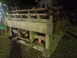 かつて祭礼時に曳いていた山車です