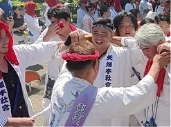矢畑は神輿も太鼓も初めてです