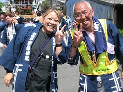 東地区ではお互いの祭りに応援へ行きます