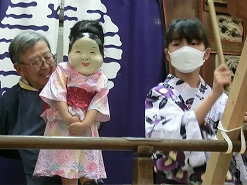 太井の小網飯縄囃子保存会で見かけた上町で取材をすることになりました