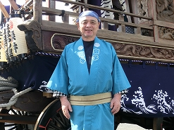 築井囃子保存会へ名称が変わった初代会長です