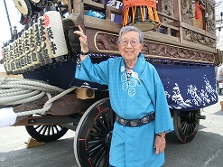 みんなから慕われている築井囃子保存会の2代目会長です